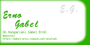 erno gabel business card